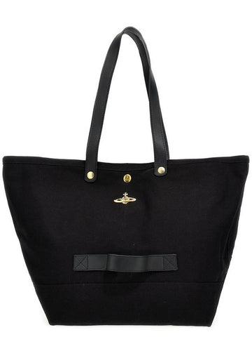 Utility Shopper Tote Bag Black - VIVIENNE WESTWOOD - BALAAN 1