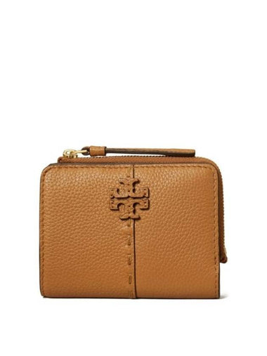 McGraw Leather Half Wallet Brown - TORY BURCH - BALAAN 1