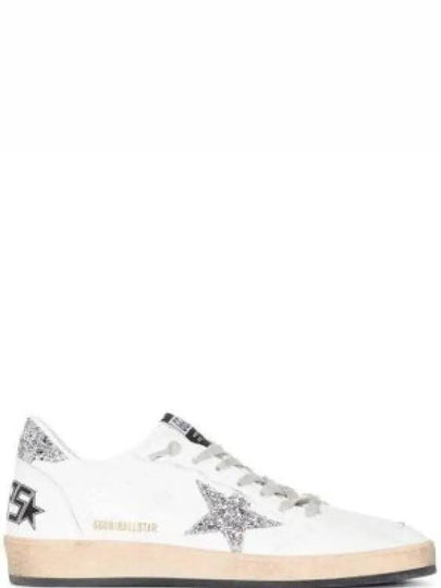 Ball Star Heel Tab Low Sneakers White Silver - GOLDEN GOOSE - BALAAN 2