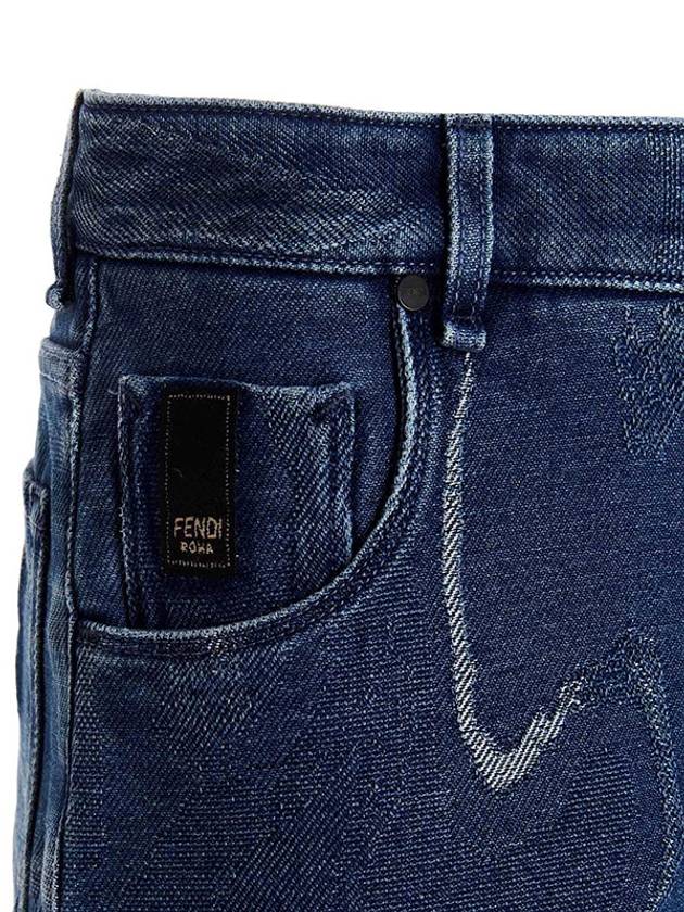 Moonlight Denim Straight Jeans - FENDI - BALAAN.