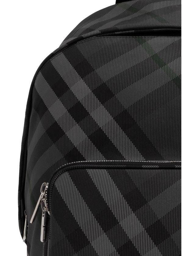 Grid Check Backpack Charcoal - BURBERRY - BALAAN 7