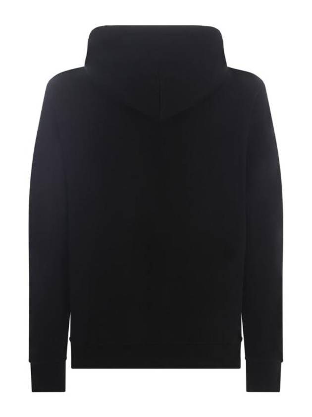 Logo Print Cross Regular Hoodie Black - MARCELO BURLON - BALAAN 4