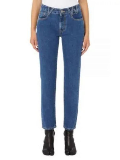 Back Logo Printed Straight Jeans Blue - VIVIENNE WESTWOOD - BALAAN 2