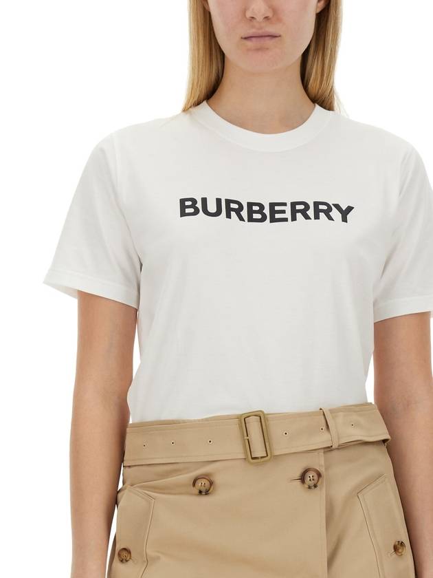 Logo Cotton Short Sleeve T-Shirt White - BURBERRY - BALAAN 7