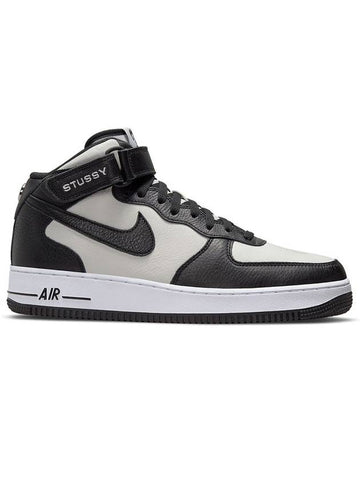 Air Force 1 Mid High Top Sneakers Black White - NIKE - BALAAN 1