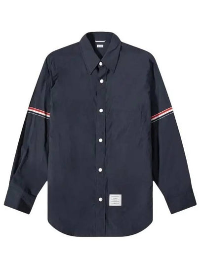 Three Stripes Armband Nylon Long Sleeve Shirt Navy - THOM BROWNE - BALAAN 2