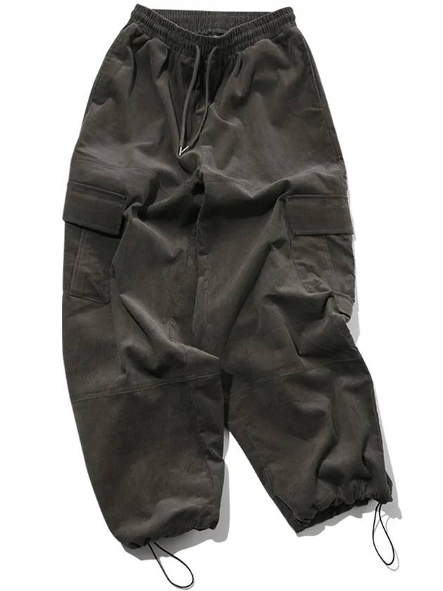 corduroy over cargo wide pants charcoal - CPGN STUDIO - BALAAN 3