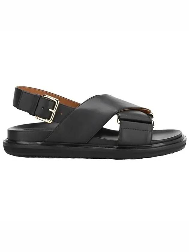 Fussbett Leather Sandals Black - MARNI - BALAAN 2