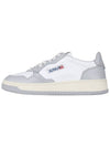 Men's Medalist Low Leather Sneakers Grey White - AUTRY - BALAAN 4