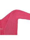 La Maille Pralu Longue Micro Charm Logo Cardigan Pink - JACQUEMUS - BALAAN 5