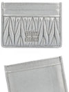 Matelasse Nappa Leather Card Wallet Silver - MIU MIU - BALAAN 2