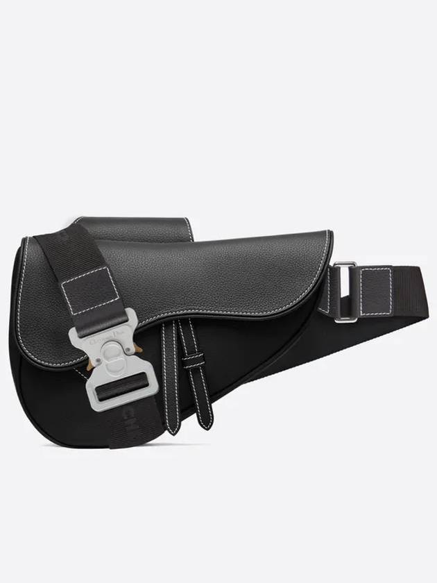 Grain Calfskin Saddle Bag Black - DIOR - BALAAN 1