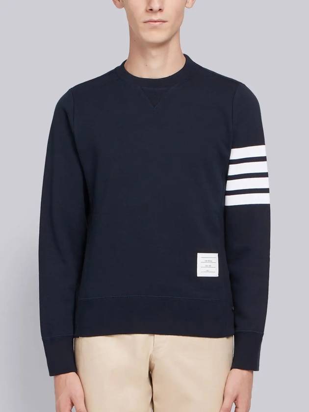 4 Bar Loopback Jersey Sweatshirt Navy - THOM BROWNE - BALAAN 3