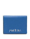 Embroidered Logo Card Wallet Blue - MARNI - BALAAN 2