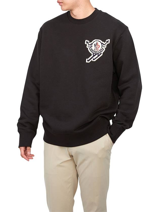 ski patch sweatshirt black - MONCLER - BALAAN 5