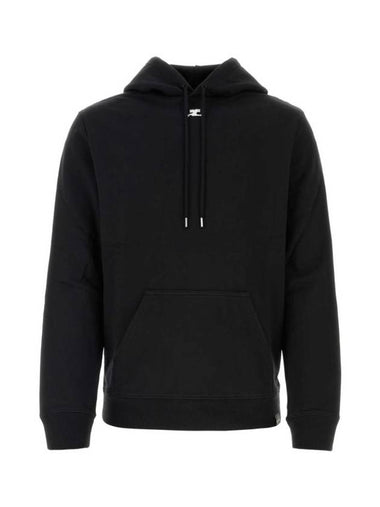 Embroidered Logo Hoodie Black - COURREGES - BALAAN 1