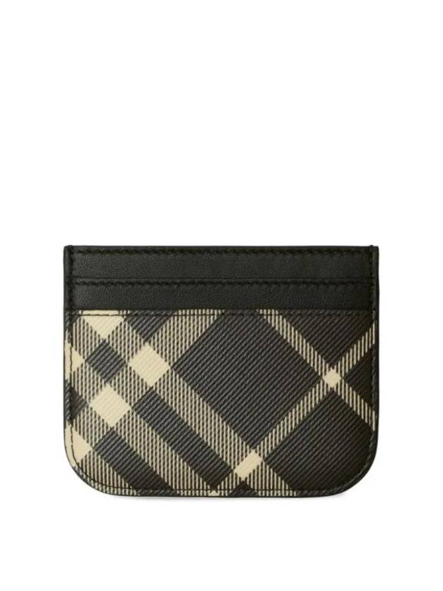 Check Print Card Wallet Black - BURBERRY - BALAAN 1