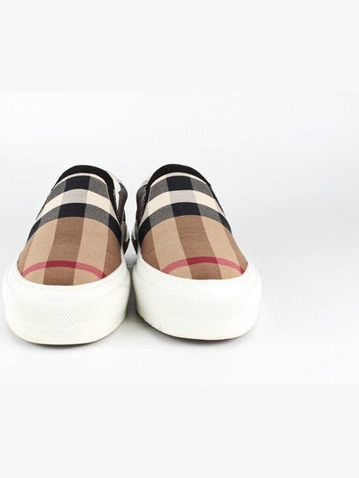 Checked cotton slip on sneakers 41 260 - BURBERRY - BALAAN 2