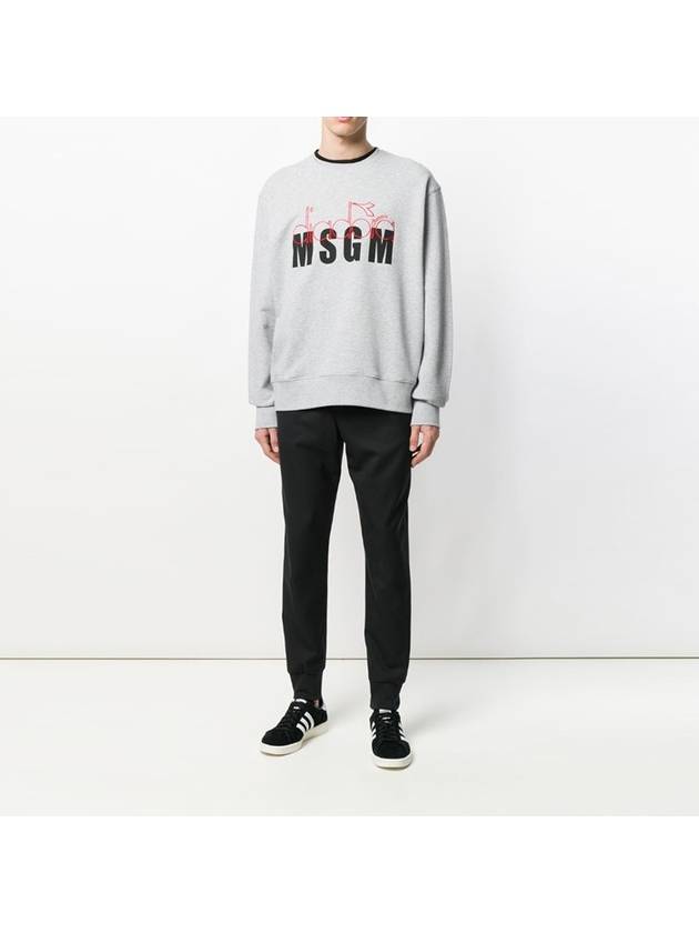 Logo Print Sweatshirt Grey - MSGM - BALAAN 4