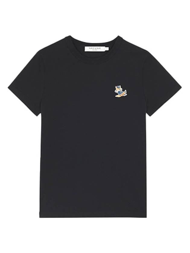 Dressed Fox Patch Short Sleeve T-Shirt Black - MAISON KITSUNE - BALAAN 2