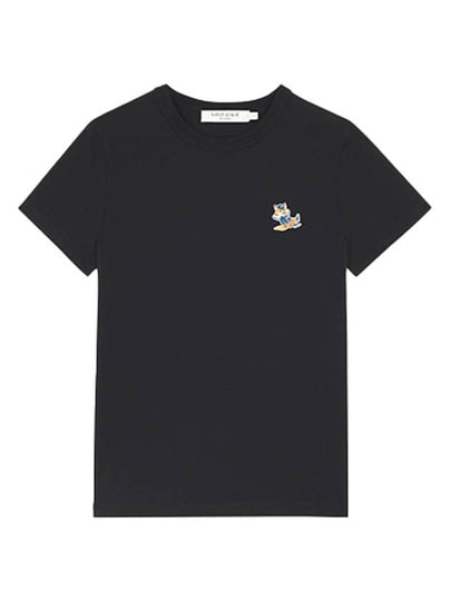 Dressed Fox Patch Short Sleeve T-Shirt Black - MAISON KITSUNE - BALAAN 2