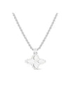 LV Flower Studs Pendant Necklace Silver - LOUIS VUITTON - BALAAN 4