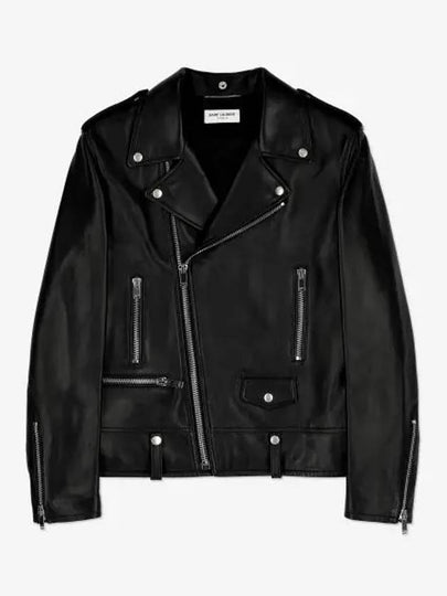 Classic Motorcycle Jacket in Lambskin Black - SAINT LAURENT - BALAAN 2