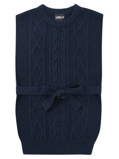 strap knit vest navy - AJOBYAJO - BALAAN 2