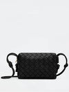 Mini Leather Loop Cross Bag Black - BOTTEGA VENETA - BALAAN 2