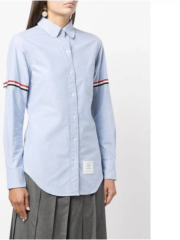 Women s Classic Arm Banding Oxford Shirt Light Blue FLL019E F0313 048 - THOM BROWNE - BALAAN 4