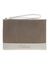 Sense Zipper Clutch Bag Beige White - CHLOE - BALAAN 1