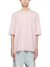 Fade out embroid logo short sleeve t-shirt pink - AMI - BALAAN 3