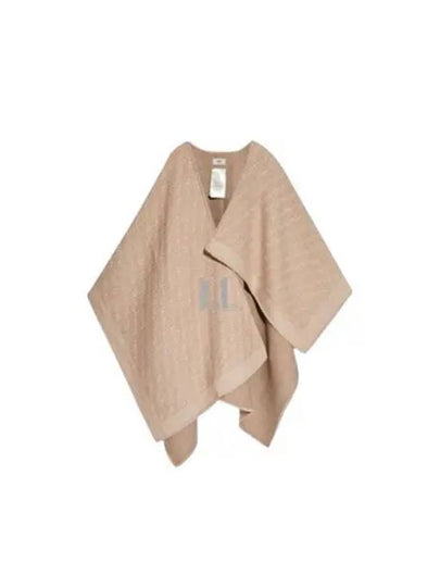 Wool Cashmere Poncho Beige - FENDI - BALAAN 2