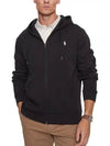 Embroidered Logo Zip Up Hoodie Black - POLO RALPH LAUREN - BALAAN 2