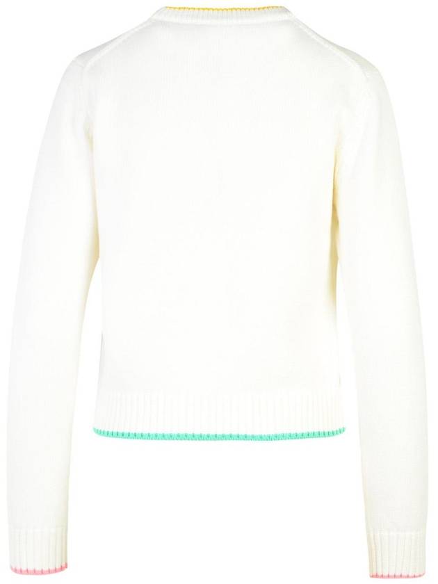 Casablanca White Cotton Sweater - CASABLANCA - BALAAN 3