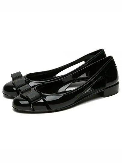 Vara Bow Jelly Ballet Flat Black - SALVATORE FERRAGAMO - BALAAN 2