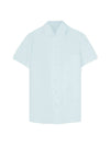 Men's Andre Linen Short Sleeve Shirt Sky Blue - LORO PIANA - BALAAN 1