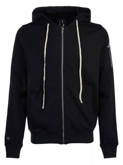 Jasons Embroidered Logo Zip Up Hoodie Black - RICK OWENS - BALAAN 2