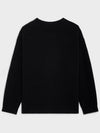 Logo Oversized Wool Knit Top Black - CELINE - BALAAN 3