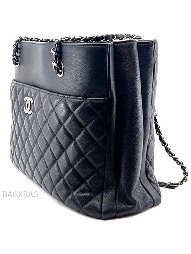 CH Season Caviar Shoulder Bag Black Silver CH42BG066 - CHANEL - BALAAN 2