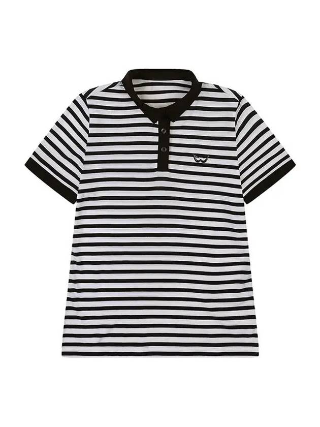 Striped basic golf t-shirt NAVY - WHITEBALL - BALAAN 6