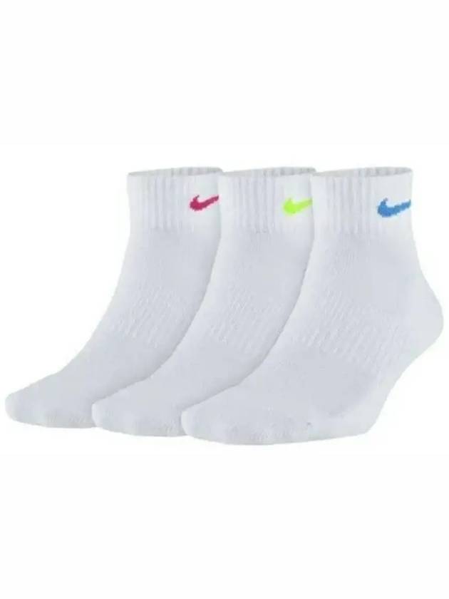 Everyday Cushion Ankle Socks 3 Pack White - NIKE - BALAAN 2