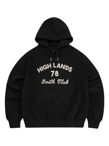 Brushed Peachskin South Club Logo Hoodie Black - MOO - BALAAN 1