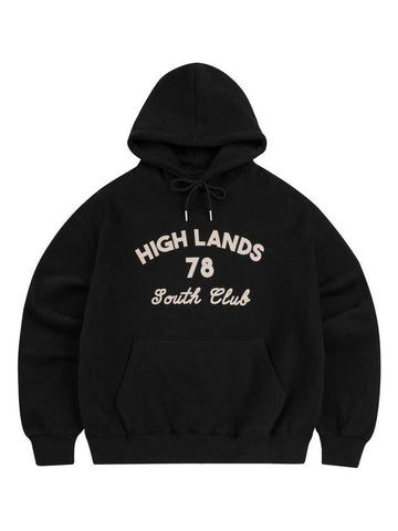 BrushedPeachskin South Club Logo HoodBlack - MOO - BALAAN 1