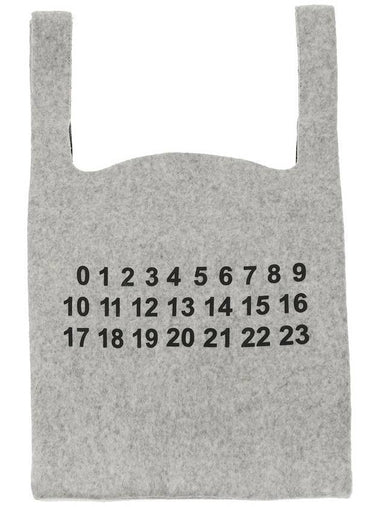 Numbering Polyester Wool Tote Bag Grey - MAISON MARGIELA - BALAAN 1