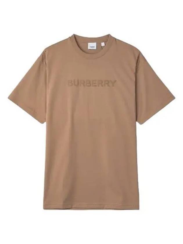 Logo print t shirt camel short sleeve - BURBERRY - BALAAN 1