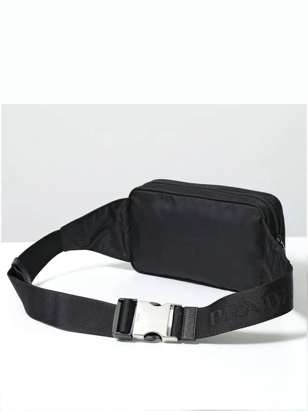 Re-Nylon And Saffiano Leather Belt Bag Black - PRADA - BALAAN 3