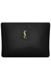 Large Calypso Zipped Clutch Bag Black - SAINT LAURENT - BALAAN 1