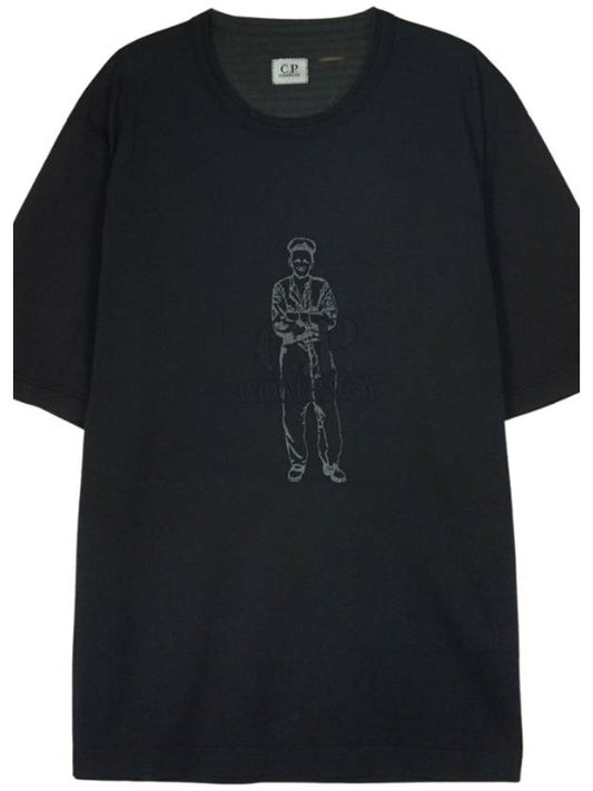 1020 Jersey British Sailor Short Sleeve T-Shirt Black - CP COMPANY - BALAAN 2