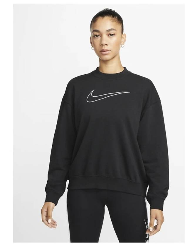 Dri-Fit Get Fit Graphic Crew Neck Sweatshirt Black - NIKE - BALAAN 2